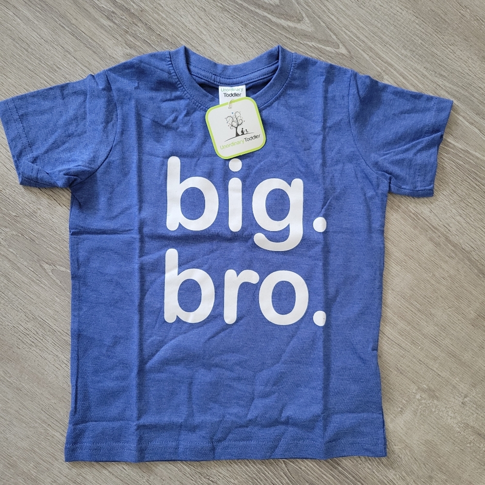 New unordinary toddler blue big brother bro shirt